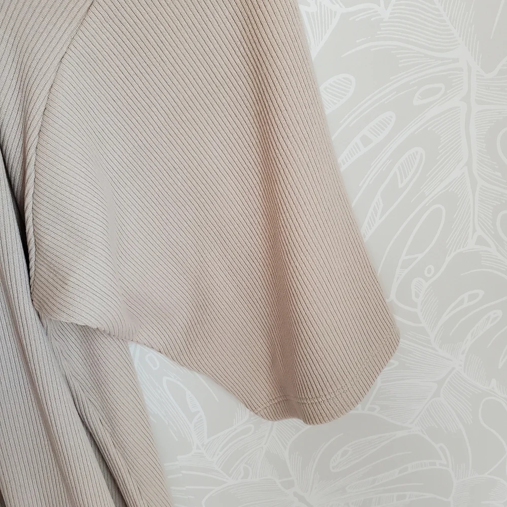 Eileen Fisher Ribbed Organic Cotton Blend Jacket In Chalk Light Tan Sz 2X $228 - Picture 9 of 12